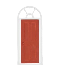 Porte Miniature en Bois avec Arche Rouge et Blanche - Rico Design rouge et blanc