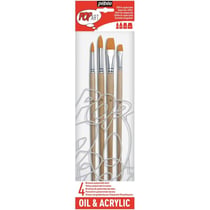 Set de 4 pinceaux brosse polyamide dorés