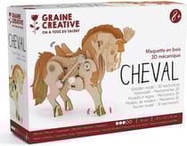Cheval - Maquette en bois 3D mecanique a assembler