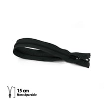 Fermeture éclair Z53 - moulée 6mm Non séparable - 15 cm