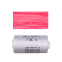 Bobine 500m fil polyester Rose fluo