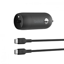 Belkin Pack Chargeur Voiture USB-C 30W avec Câble USB-C USB-C 1m Ultra Rapide Noir