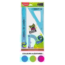 Set de traçage - Règle - Rapporteur - 2 équerres - Incassable - Maped