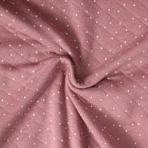 Tissu Matelassé pois Céline sur fond Mauve clair - Au mètre