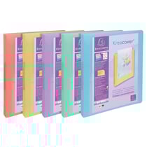 Classeur 2 anneaux 30mm polypropylène Kreacover Pastel - A4 - Couleurs assorties - x 15 - Exacompta