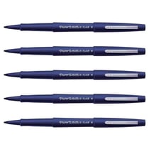 Lot de 5 Stylos Feutres d'écriture pointe moyenne M 1,0 mm - PaperMate - Bleu marine - Flair Original