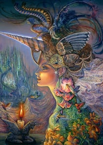Puzzle 2000 pièces - Josephine Wall - My Lady Unicorn - Grafika