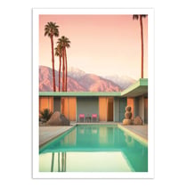 Affiche 50x70 cm - Motel 66 Palm Springs - Philippe Hugonnard