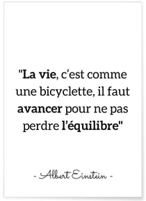 Affiche Einstein 'La vie, c'est comme...' | A3 : 29,7x42cm