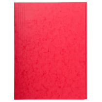 Chemise simple sans élastique avec 3 rabats carte lustrée 400gm2 - A4 - Rouge - x 25 - Exacompta