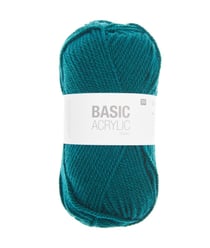 Pelote de laine à tricoter BASIC ACRYLIC CHUNKY - 100GR - Rico Design 16 Vert Pétrole