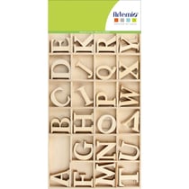 Alphabet bois - 130 pièces - Artemio