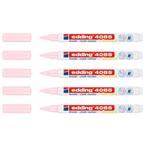 Lot de 5 Marqueurs craie liquide EDDING - Rose pastel - Pointe ronde 1-2 mm