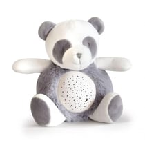 Peluche veilleuse musicale et lumineuse panda gris 20 cm - doudou et compagnie - dc3693