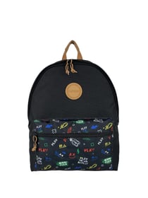 Sac à dos M EASYOU - Noir avec pochette à motif Gamer - Berlin - 20L