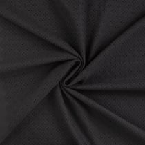 Tissu Coton brodé ajouré Lois uni Noir - Au mètre