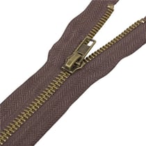 Fermeture en métal séparable n°5 marron