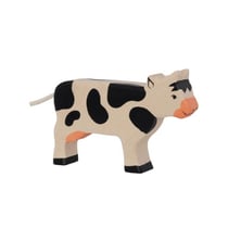 Figurine Holtztiger Vache debout - Noir