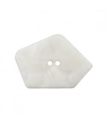 Bouton en forme de pentagone 2 trous 40mm - Prym Blanc