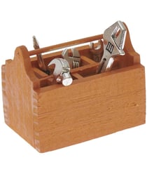 Malette à outils miniature avec outils - 7 pcs - pour le monde des Lutin - Rico Design Bois