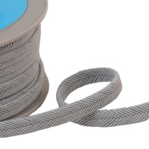 Double cordon fils 10mm gris clair au mètre