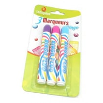 Lot de 3 marqueurs bingo loto : violet rose bleu - lotoquine - accessoire loto