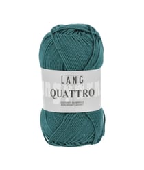 Fil à tricoter 100% coton QUATTRO - Lang Yarns 88 Bleu