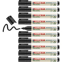 Lot de 10 marqueurs permanents pointe ronde - EDDING - Noir - EcoLine 21 - 1,5-3 mm