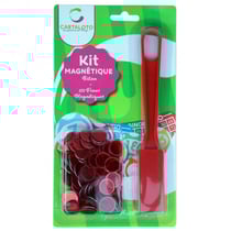 Kit baton magnetique rouge + 100 pions de loto - ramasse jetons - cartaloto