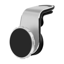 Support voiture Smartphone Système aimanté Fixation grille d'aération - Argent