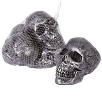 Crâne métallisé - 12cm - lot de 4