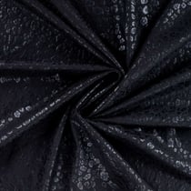 Tissu Simili cuir Naya extensible effet panthère brillant sur fond Noir