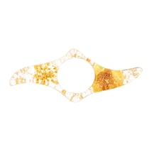 Bague de lecture en plastique motif floral-doré
