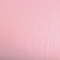 Tissu Double gaze de coton uni Rose bébé