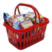 Panier de supermarché rouge