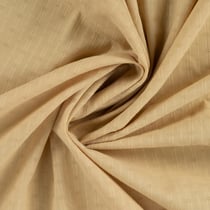 Tissu Voile de Coton brodé uni Violette broderie fine sur fond Naturel