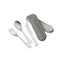Couverts transportables - Cuillère - Fourchette - Couteau - Inox - Boîte grise - Maped