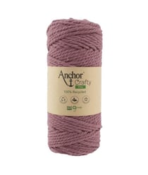 Corde de Coton Recyclé Macramé Anchor Crafty Fine - 250gr - Anchor 122 Rose Vintage