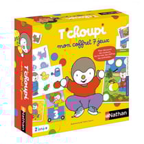 Mon coffret 7 jeux t'choupi - multi jeux tout petits - nathan - educatif, maternelle