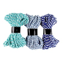 MégaCréa DIY - Ficelle bicolore 10 m bleu clair bleu foncé menthe 3 pièces