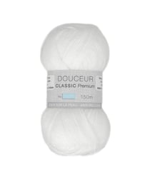 Fil à tricoter Douceur Classic Premium - Trimits : Doux et Résistant pour Tous Vos Projets 501 Blanc