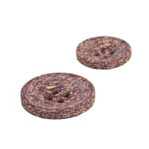 Bouton rond écorces de riz 4 trous rouge beaujolais