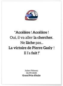 Affiche 'Accélère, accélère !' | A3 : 29,7x42cm