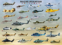 Puzzle 500 pièces - Pièces XXL - Hélicoptères Militaires - Eurographics