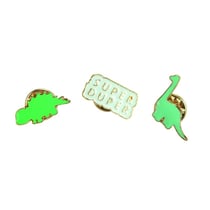 Pins émaillé décoratif Dinosaures 3 pièces