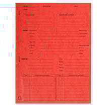 Paquet de 25 dossiers de procédure carte lustrée 25x32cm - Rouge - x 5 - Exacompta