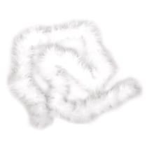 Boa en plumes, blanc, 1 m