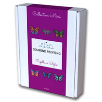 Mini kit diamond painting coloré – 6 toiles Papillons Stylés