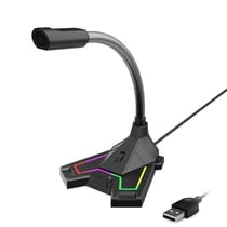 Microphone USB RGB Anti-Bruit Omni-Directionnel Avec Effets LED Pour Gaming YONIS