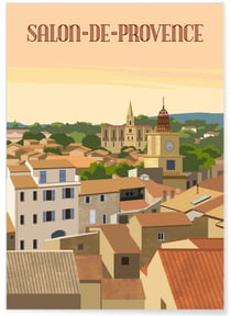 Affiche ville Salon-de-Provence | A3 : 29,7x42cm